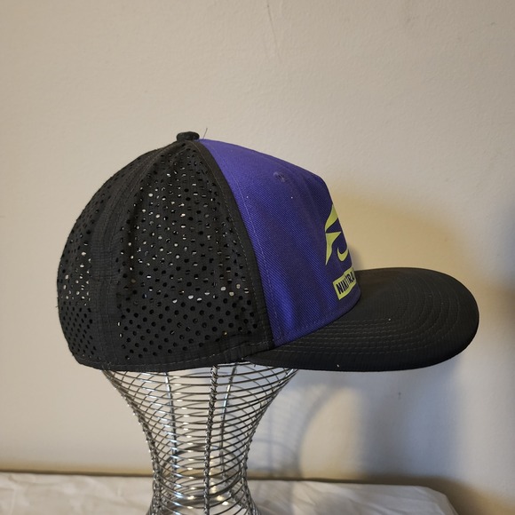 Vintage Nike Trail Running Hat Purple And Green One Size Fits Most INSIDE STAIN - Picture 5 of 11
